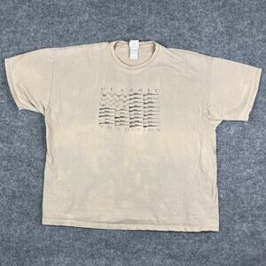 Quality Classics Classic Tradition T-Shirt Men's 3XL Beige Graphic Short Sleeve